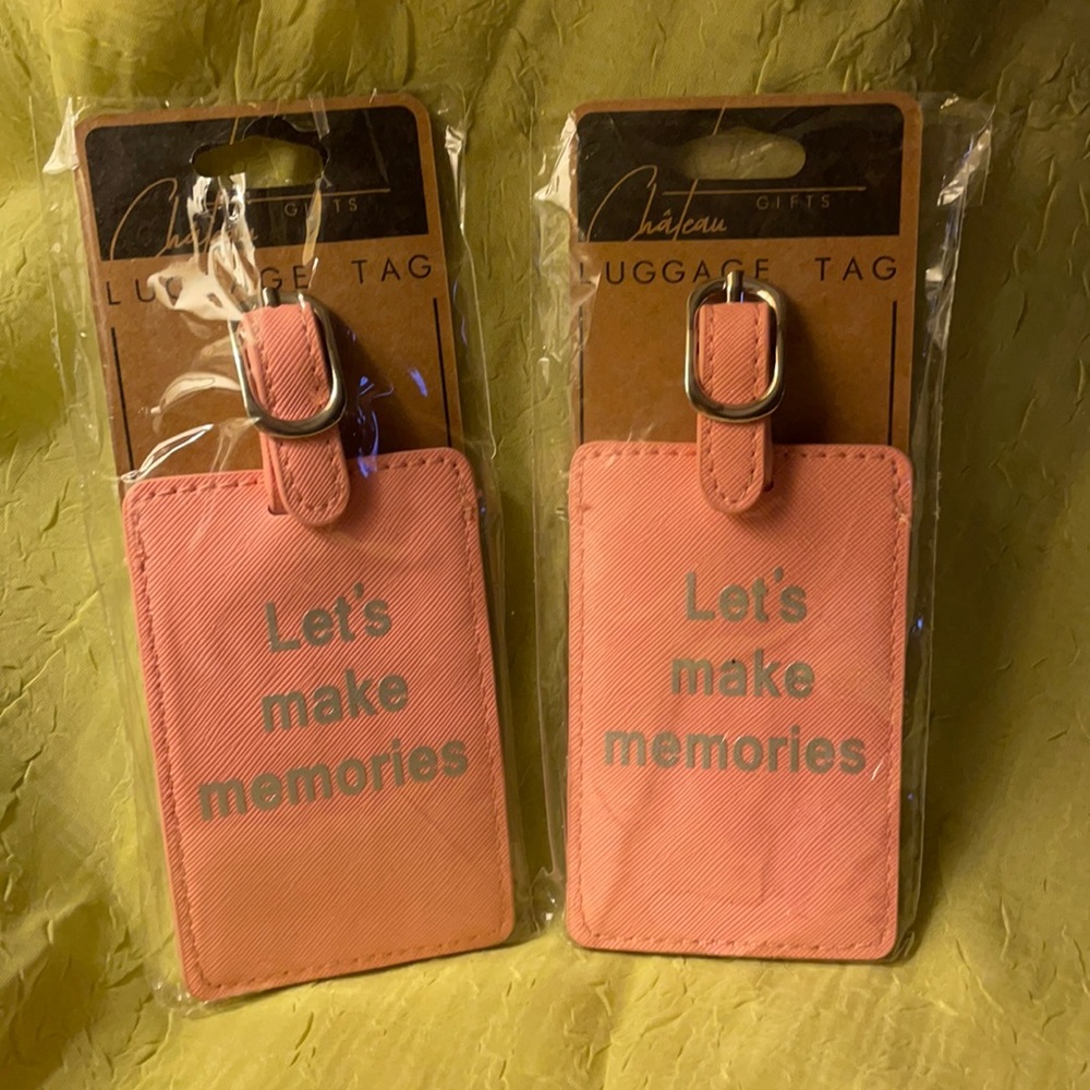 Luggage tags- set of 2-let’s make memories